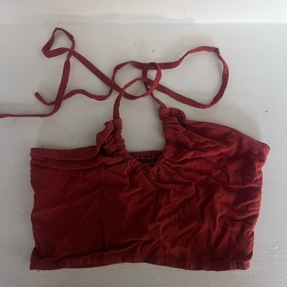 Rust Red Halter Top